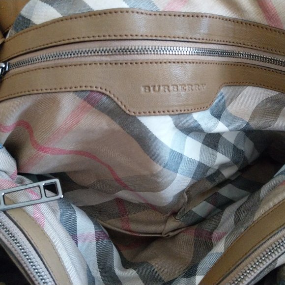 Authentic Burberry Leather Handbag - Picture 2 of 3